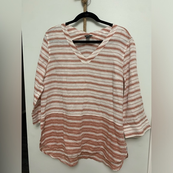 Eddie Bauer Tops - Women’s Eddie Bauer striped linen top